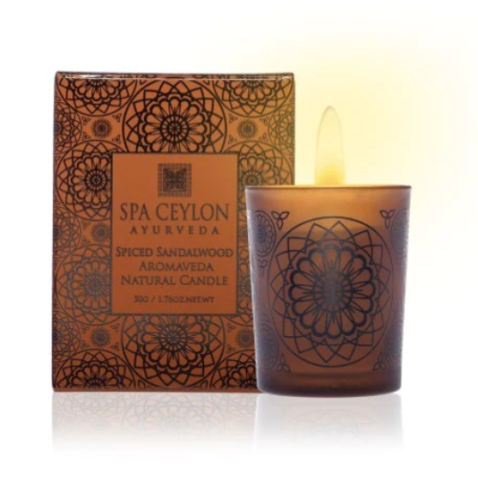 SPICED SANDALWOOD - AROMAVEDA NATURAL CANDLE