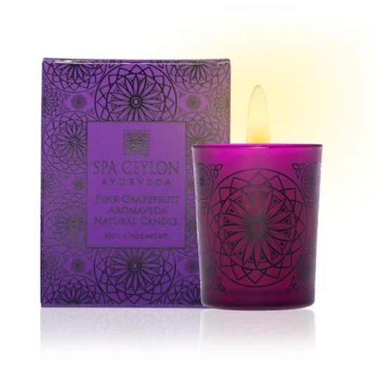 PINK GRAPEFRUIT - AROMAVEDA NATURAL CANDLE
