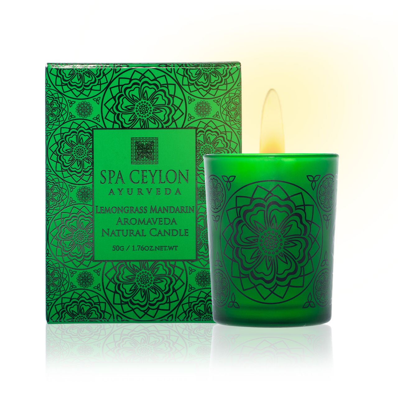 Lemongrass Mandarin - Aromaveda Natural Candle 50g