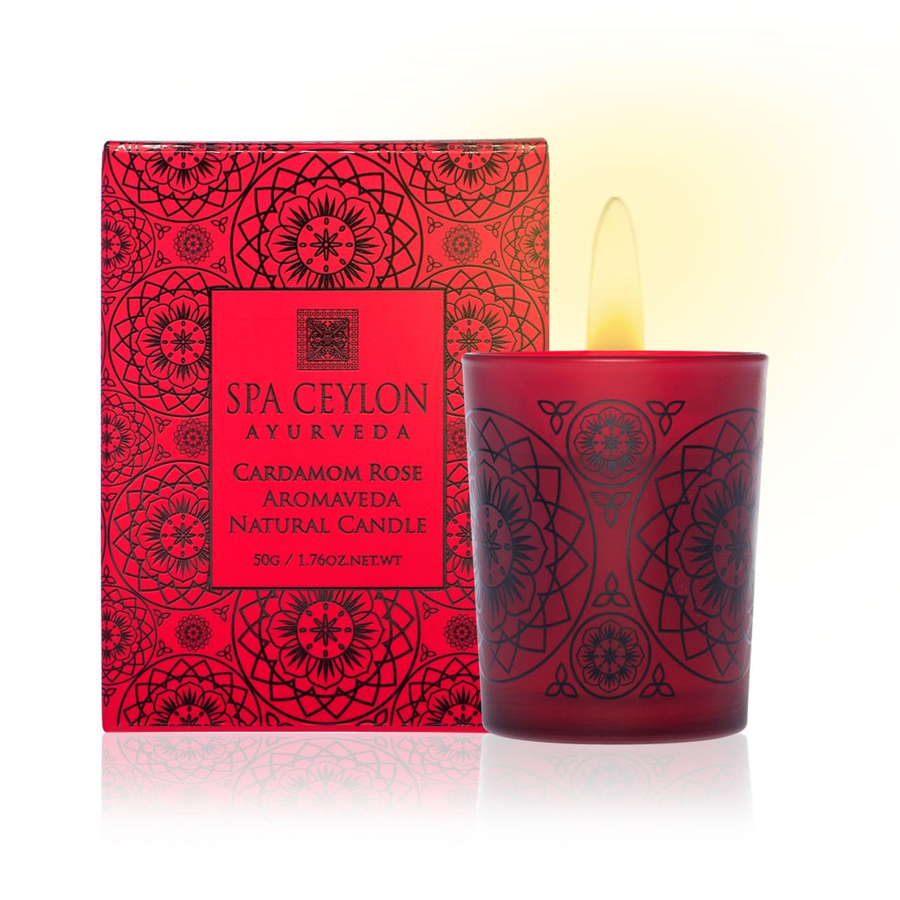 Cardamom Rose - Aromaveda Natural Candle 50g