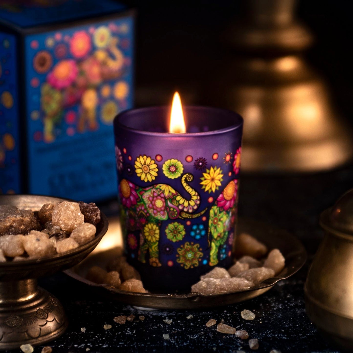 Ceylon Elephant Frankincense Kay Lime - Aromaveda Natural Candle 50g