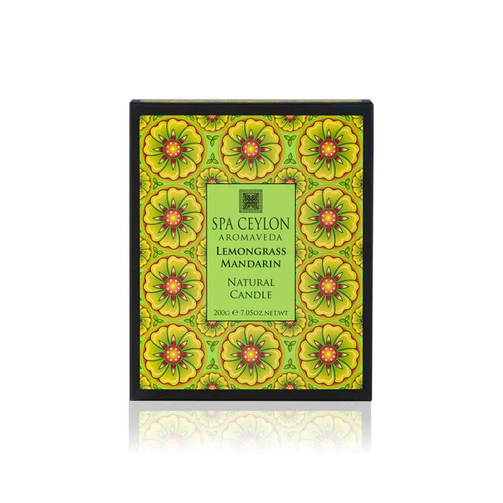 Lemongrass Mandarin - Aromaveda Natural Candle 200g