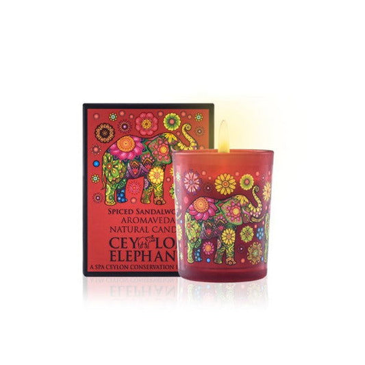 Ceylon Elephant Spiced Sandalwood - Aromaveda Natural Candle 50g