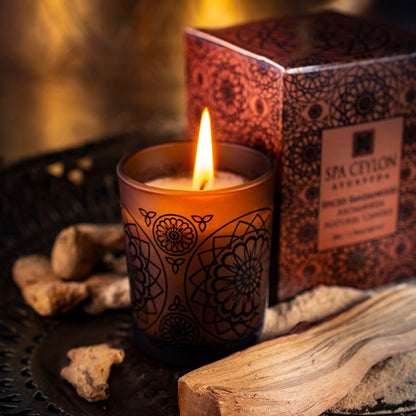 Spiced Sandalwood - Aromaveda Natural Candle 50g