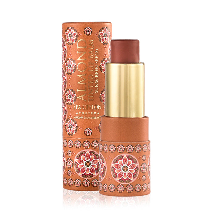Almond Tinted Lip Balm - Tamarind SPF 15+